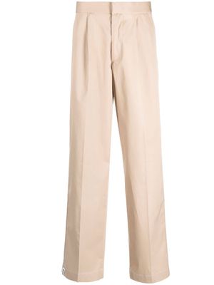 Bonsai pleated straight-leg trousers - Brown