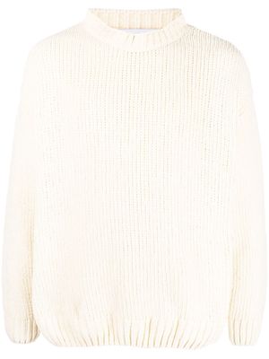 Bonsai purl-knit cotton jumper - Neutrals