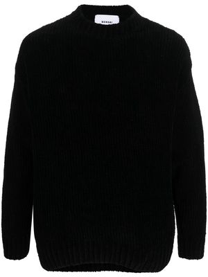 Bonsai ribbed-trim cotton jumper - Black