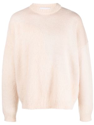 Bonsai ribbed-trim drop-shoulder jumper - Neutrals