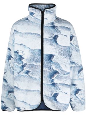 Bonsai Salt abstract-print zip-up jacket - Blue