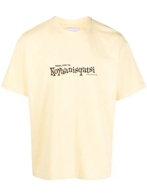 Bonsai slogan-print T-shirt - Yellow