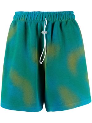 Bonsai tie-dye print cotton shorts - Blue