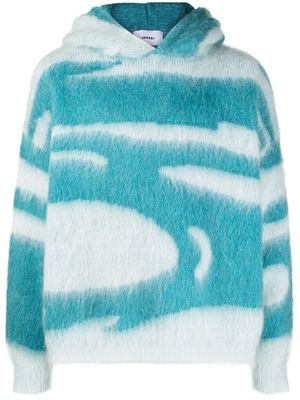 Bonsai Waves knitted hoodie - Blue