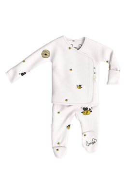 BONSIE Baby Skin to Skin Footie in Bees /Honey
