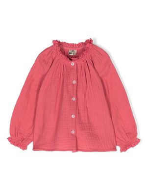 Bonton button-up cotton shirt - Pink