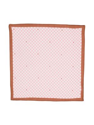 Bonton checked cotton bandana scarf - Pink