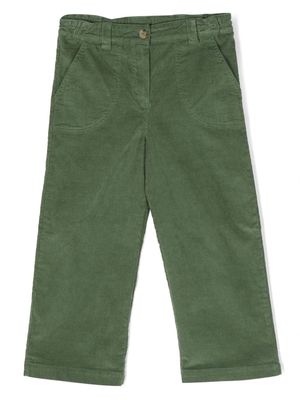 Bonton corduroy straight-leg trousers - Green