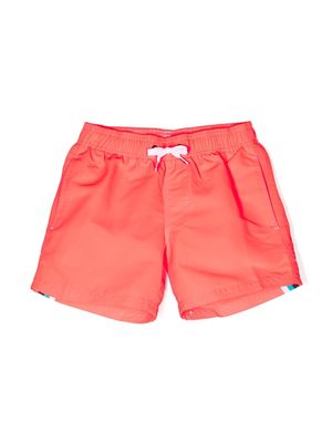 Bonton drawstring-waistband swim shorts - Orange