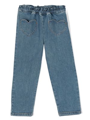 Bonton elasticated cotton-blend jeans - Blue