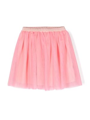Bonton elasticated-waistband tulle skirt - Pink