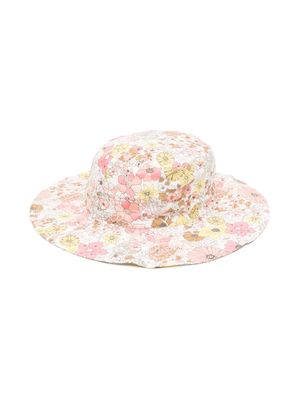 Bonton floral-print cotton sun hat - Pink