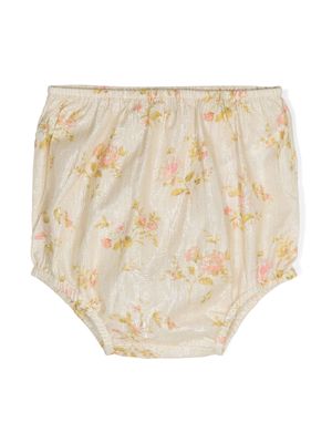 Bonton floral-print lurex bloomers - Neutrals