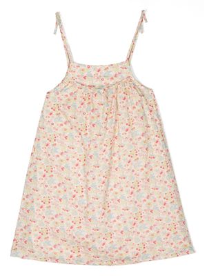 Bonton floral-print sleeveless dress - Neutrals
