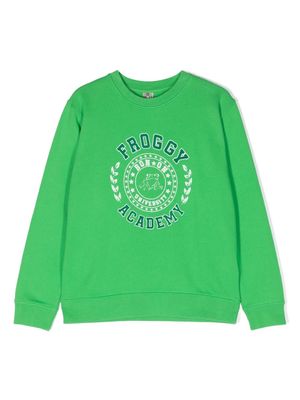 Bonton Froggy Academy cotton sweatshirt - Green