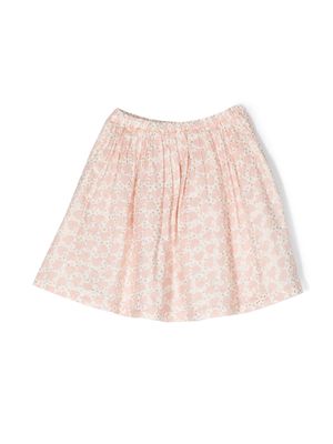 Bonton graphic-print cotton skirt - Pink