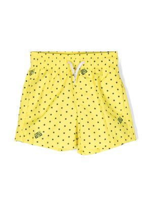 Bonton graphic-print swim shorts - Yellow