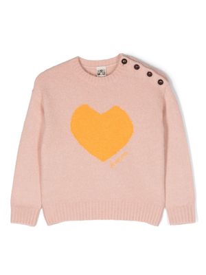 Bonton heart intarsia-knit jumper - Pink