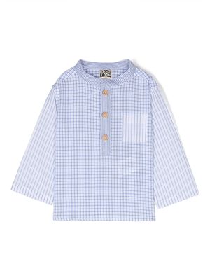 Bonton long-sleeve cotton shirt - Blue