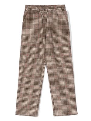 Bonton plaid-check cotton trousers - Neutrals