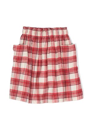 Bonton plaid-check print skirt - Red