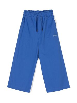Bonton wide-leg cotton trousers - Blue