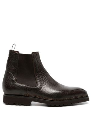 Bontoni almond-toe leather ankle boots - Brown