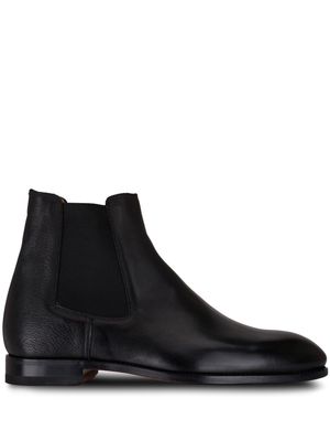 Bontoni almond-toe leather boots - Black
