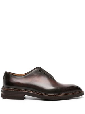 Bontoni almond-toe leather oxford shoes - Brown