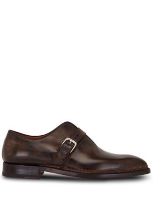 Bontoni buckled leather shoes - Brown