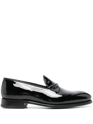 Bontoni panelled-detail loafers - Black