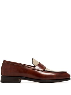 Bontoni Principe Bellezza leather loafers - Brown
