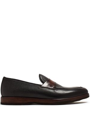 Bontoni Prodigio two-tone leather loafers - Black