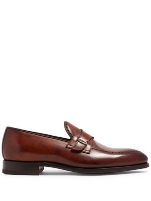 Bontoni Riviera leather loafers - Brown