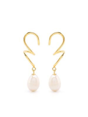 BONVO Agne pearl drop earrings - Gold