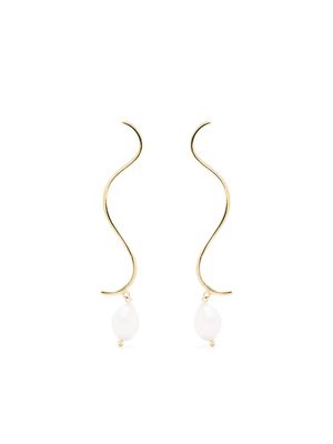 BONVO Flow pearl earrings - Gold