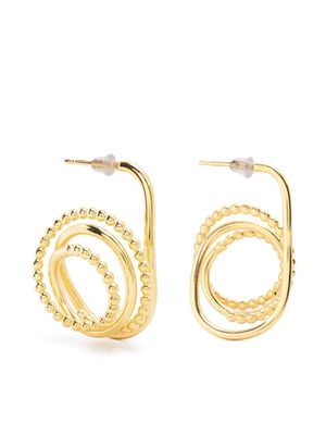 BONVO twisted loop earrings - Gold
