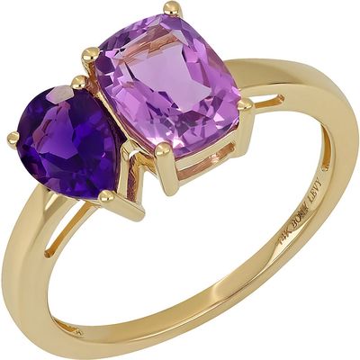 Bony Levy 14K Gold Amethyst Statement Ring in 14K Yellow Gold 