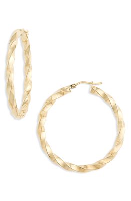 Bony Levy 14K Gold Diamond Cut Coil Hoop Earrings in 14K Yellow Gold