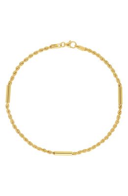 Bony Levy 14K Gold Florentine Bar Bracelet in 14K Yellow Gold