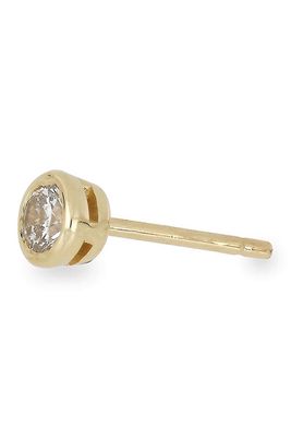 Bony Levy 14K Gold Single Bezel Set Diamond Stud Earring - 0.50 ctw in 14Ky