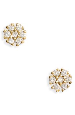 Bony Levy 18K Gold Diamond Flower Stud Earrings in 18K Yellow Gold