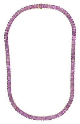 Bony Levy Amethyst Tennis Necklace in 18K Yellow Gold