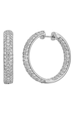 Bony Levy Bardot Diamond Inside Out Hoop Earrings in White Gold/Diamond