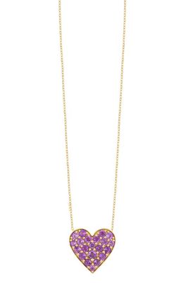 Bony Levy BLC 14K Gold Amethyst Heart Pendant Necklace in 14K Yellow Gold