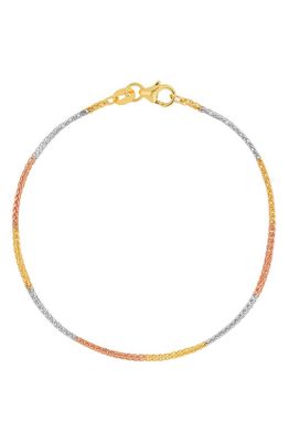 Bony Levy BLG 14K Gold Multicolor Chain Bracelet in 14K White Yellow Rose Gold