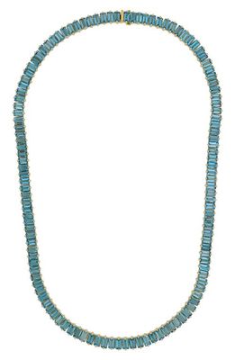 Bony Levy Blue Topaz Tennis Necklace in 18K Yellow Gold