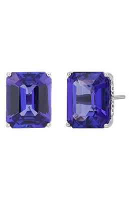 Bony Levy Collector's 18K Gold Tanzanite Stud Earrings in 18K White Gold