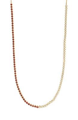 Bony Levy Diamond & Ruby Tennis Necklace in 18K Yellow Gold