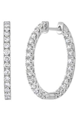 Bony Levy Diamond Inside Out Hoop Earrings in 18K White Gold